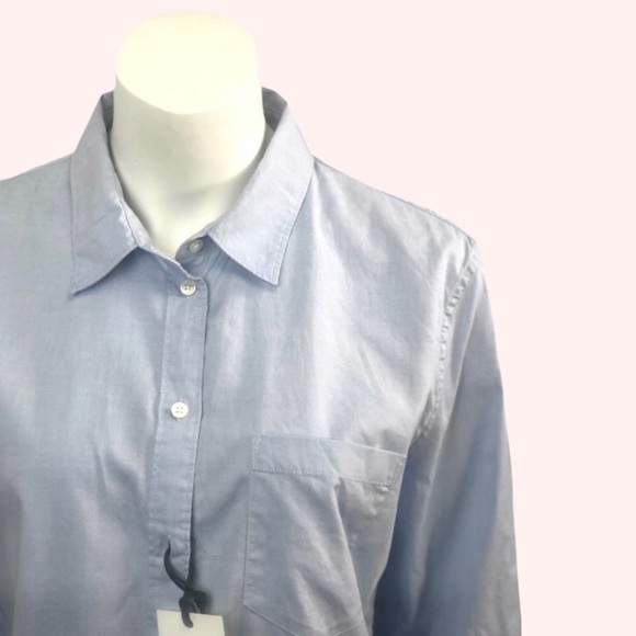 Gap Boyfriend fitted Oxford Blue Button Down Shirt - Picture 5 of 15